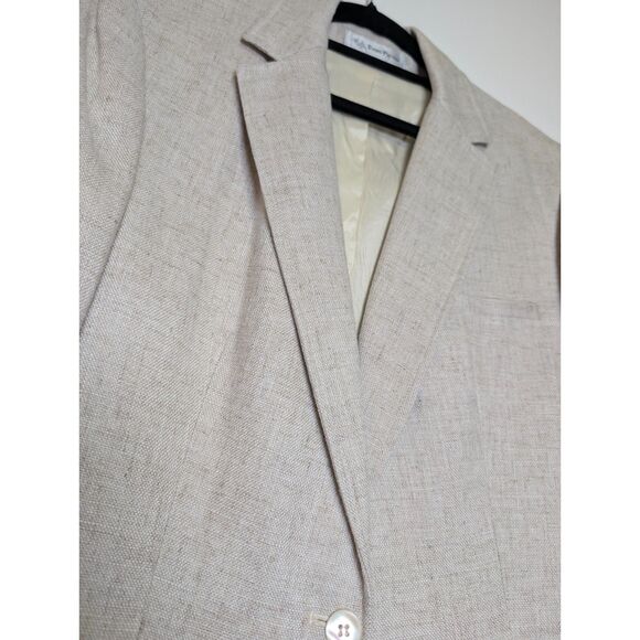 Vintage Evan Picone Skirt Suit 12 Linen Blend Glamoratti Power Suit ILGWU USA - Picture 5 of 16